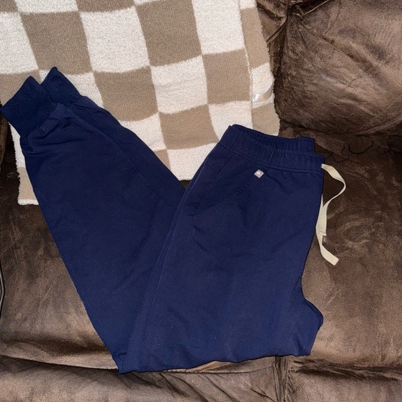 Figs High Waisted Navy Track Pants - Picture 2 of 6